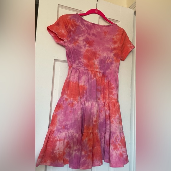 BNWT! wild fable, by Target, pink & orange, faded tie dye, mini babydoll dress - Picture 5 of 11